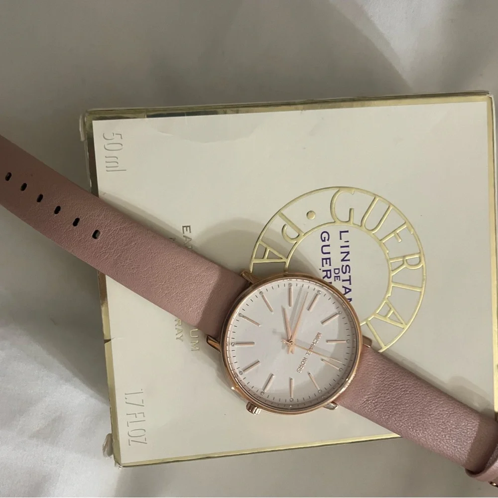 MICHAEL KORS Pyper Rose Gold-Tone Leather Watch‎